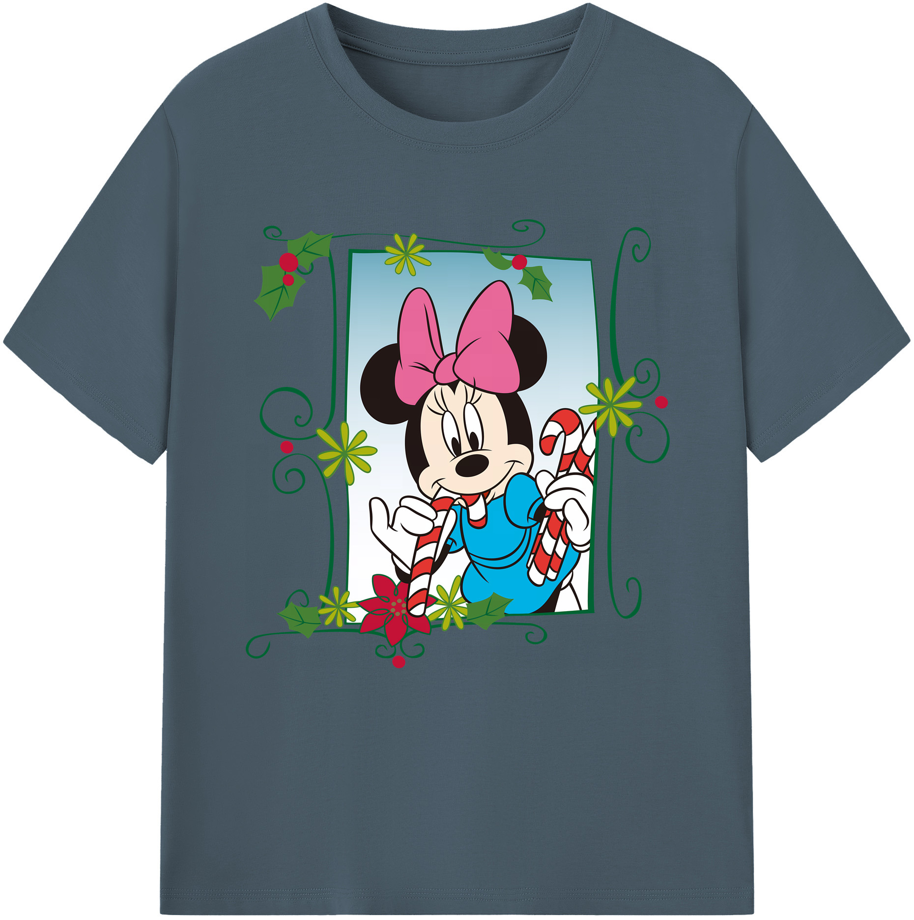 （画像用） ミッキーマウス Mickey Mouse 綿100％半袖Tシャツ（フロントプリント）